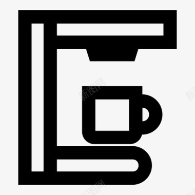 咖啡杯咖啡机咖啡咖啡机饮料厨房图标图标