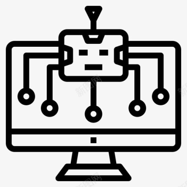 自动换行制造业自动化未来图标图标