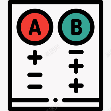 Ab数字服务7线性颜色图标图标