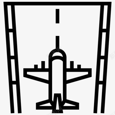 机场手续起飞飞机机场图标图标