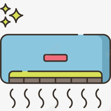 空调除臭剂空调家用电器2线颜色图标图标