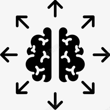 人脑矢量人脑人工智能52字形图标图标