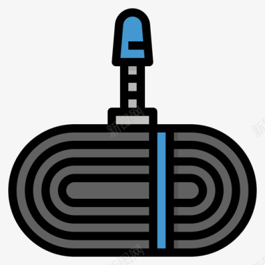 手绘28自行车内胎28号自行车线型颜色图标图标