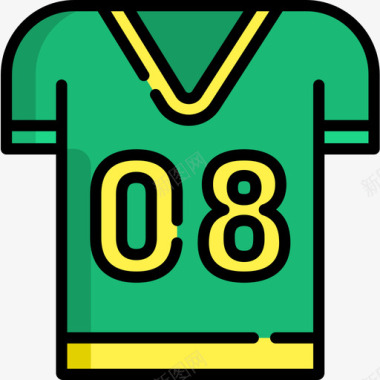 巴西标志球衣巴西嘉年华13线性颜色图标图标