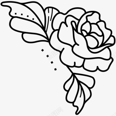 玫瑰花朵时尚图标图标