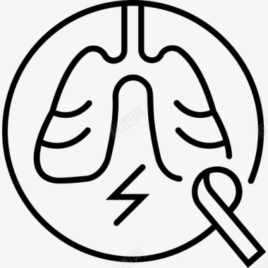 肺炎癌症肺图标图标