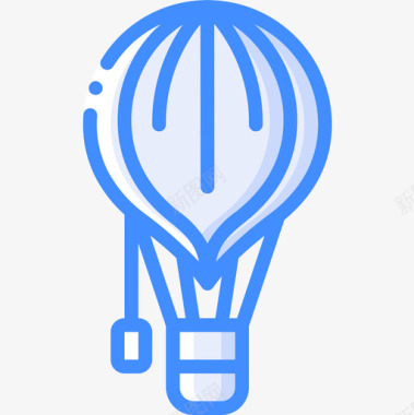 热气球蒸汽朋克4蓝色图标图标