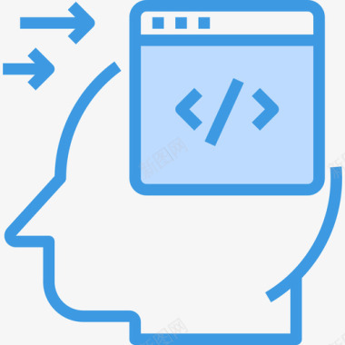 HTML代码代码教育216蓝色图标图标