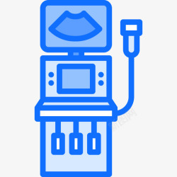 蓝色超声波超声波机医疗技术10蓝色图标高清图片