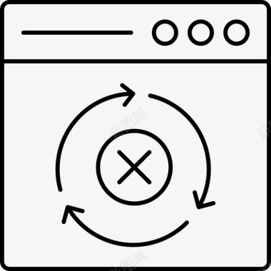 网页浏览器刷新浏览取消图标图标