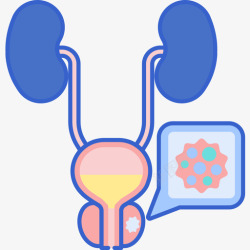 颜色健康前列腺癌健康50线性颜色图标高清图片