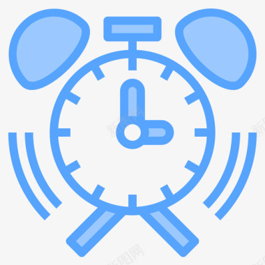 闹钟时间67蓝色图标图标