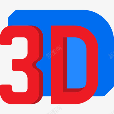 电视3D3d电影院73平面图标图标