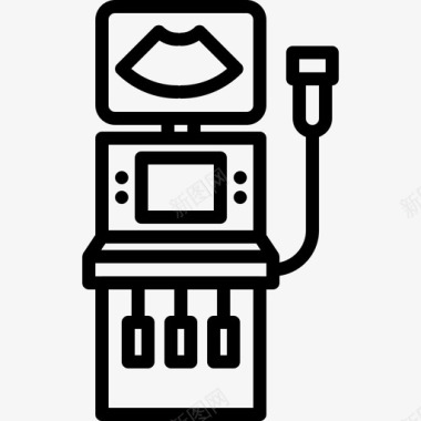 超声波机医疗技术7线性图标图标