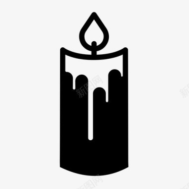 温泉蜡烛圣诞圣火图标图标