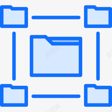 文件夹icon文件夹大数据69蓝色图标图标