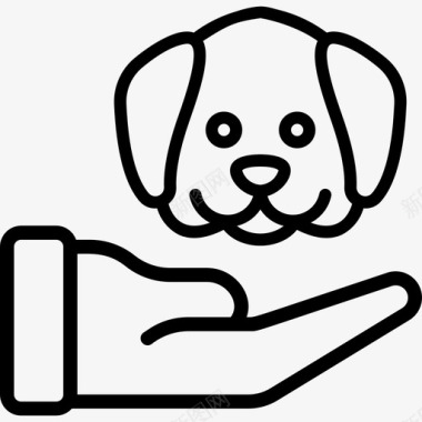 宠物治疗狗情感支持图标图标