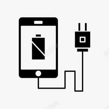 电池电量图标电池电量不足充电智能手机图标图标
