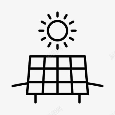 太阳能板太阳能板生态电力图标图标