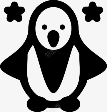 企鹅企鹅动物冰图标图标