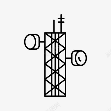 双子星塔图标塔通讯塔埃菲尔铁塔图标图标