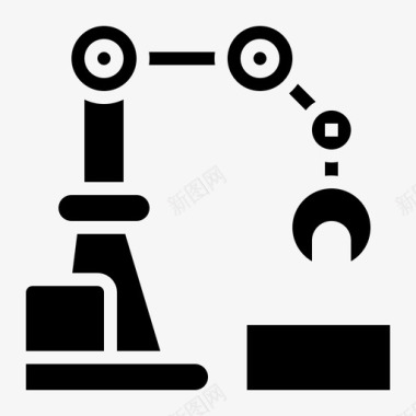 自动化设计机器人手臂自动化未来图标图标