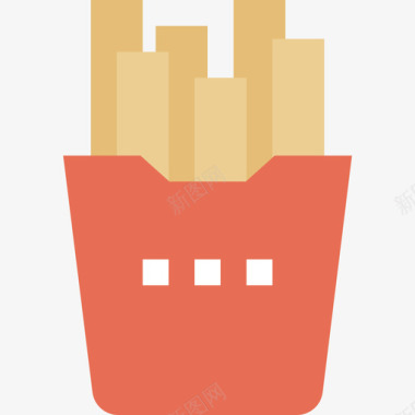 炸薯条烹饪食品和饮料2平的图标图标