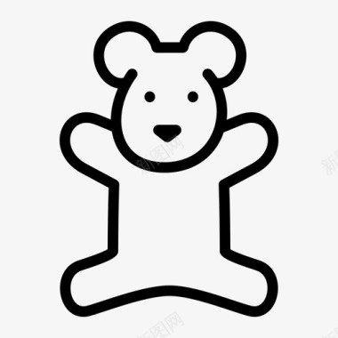 毛绒的玩具狗普通泰迪熊动物毛绒图标图标