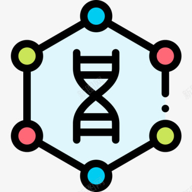 大学学位生物学大学47线性颜色图标图标