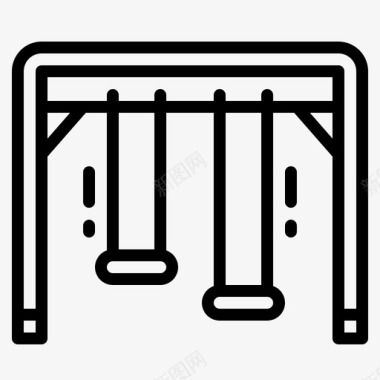 越南公园秋千童年儿童图标图标