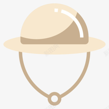 背包客探险家帽背包客10扁平图标图标