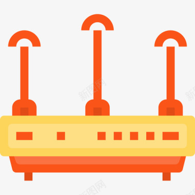 扁平生日元素路由器业务基本元素3扁平图标图标