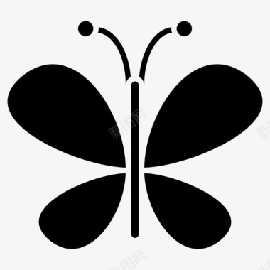 蝴蝶昆虫秋天的黑暗图标图标