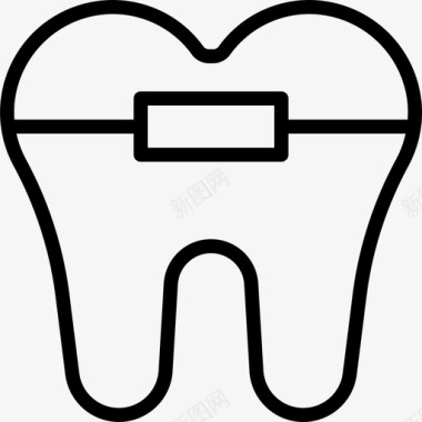 牙套牙套牙齿31线形图标图标