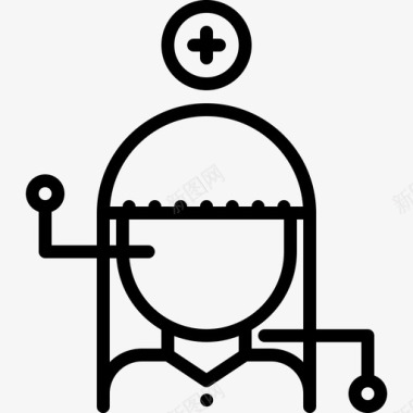 扫描医疗技术7线性图标图标