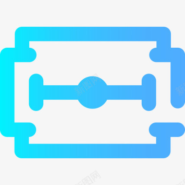 复古的剃须刀剃须刀美发和理发店12梯度图标图标