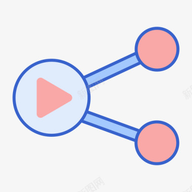 艾米直播图标共享流媒体直播线性颜色图标图标