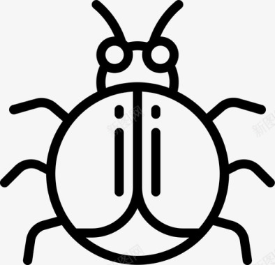 虫甲虫虫3线状图标图标