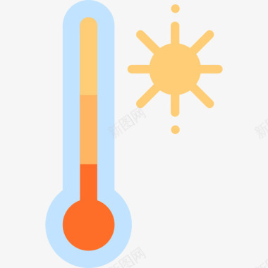 天气插件天气图标温度计天气238扁平图标图标