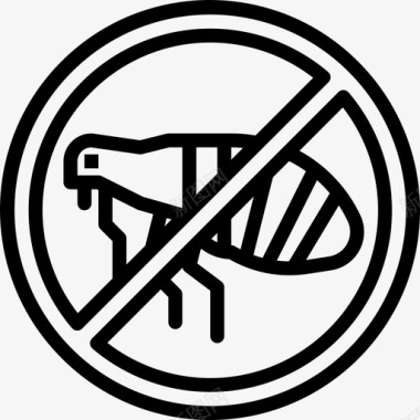 抗裂抗跳蚤兽医57线性图标图标