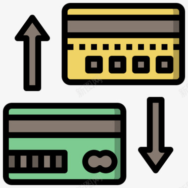 sa109信用卡货币109线颜色图标图标
