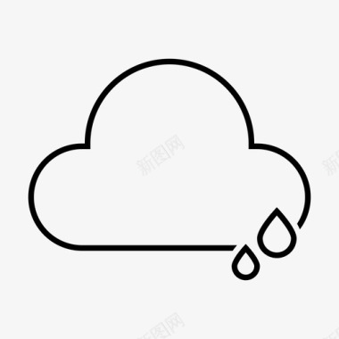 雨滴云水图标图标