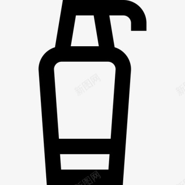 水瓶水瓶装箱6线性图标图标