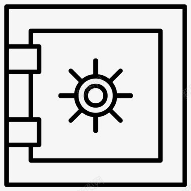 安全保险储物柜上锁保险箱图标图标