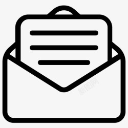 房地产信封设计打开的消息信封文件邮件图标高清图片