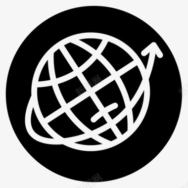 全球地球轨道图标图标