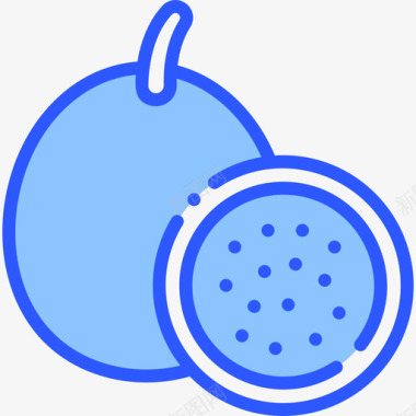 百香果水果19蓝色图标图标