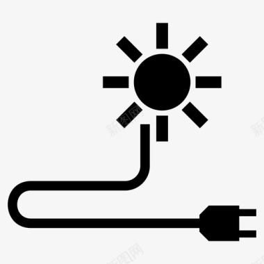 木质面板太阳能电力能源图标图标