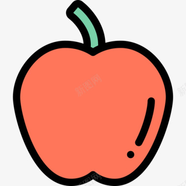 苹果营养6原色图标图标