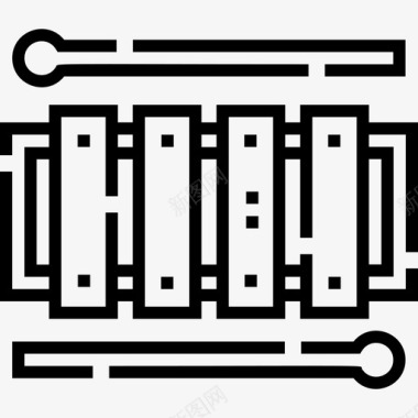 魔音狂欢木琴巴西狂欢节20线性图标图标